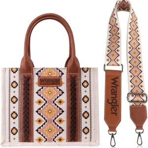 NEW Wrangler Western Canvas Crossbodh Tote Bag
